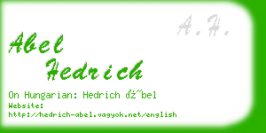 abel hedrich business card